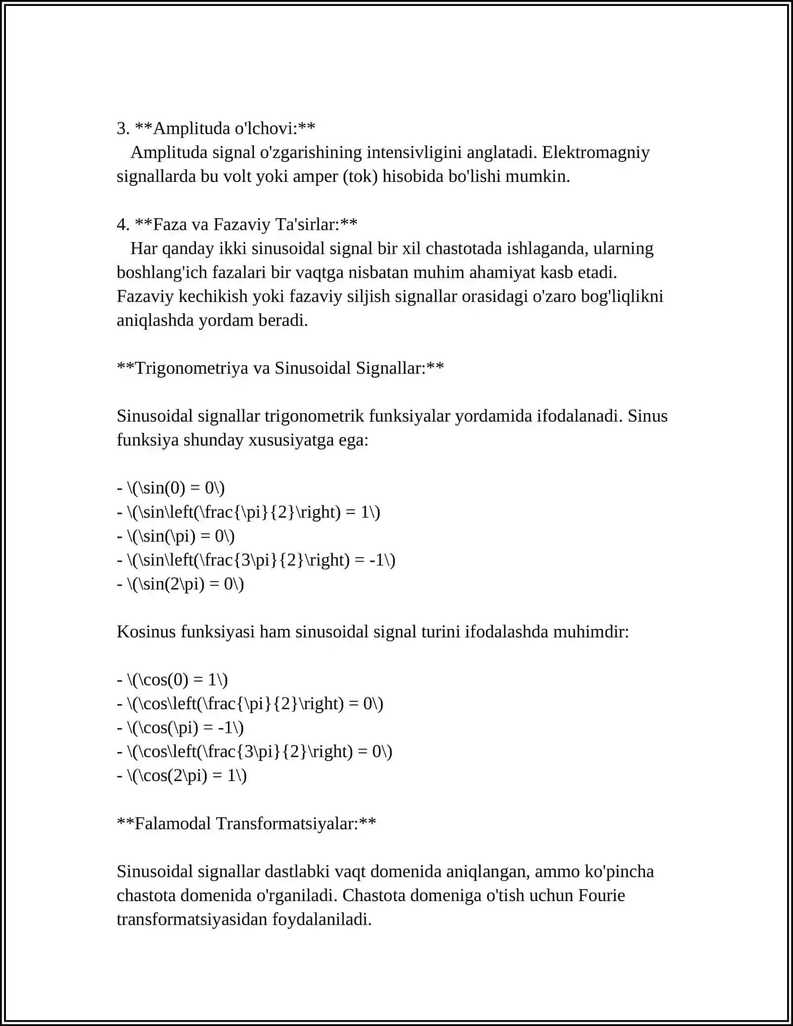 BIR FAZALI SINUSOIDAL OʻZGARUVCHAN TOK ZANJIRLARI 4