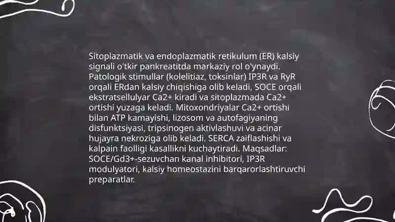 O'tkir pankreatit kelib chiqishi va davolashning biokimyoviy asoslari 4