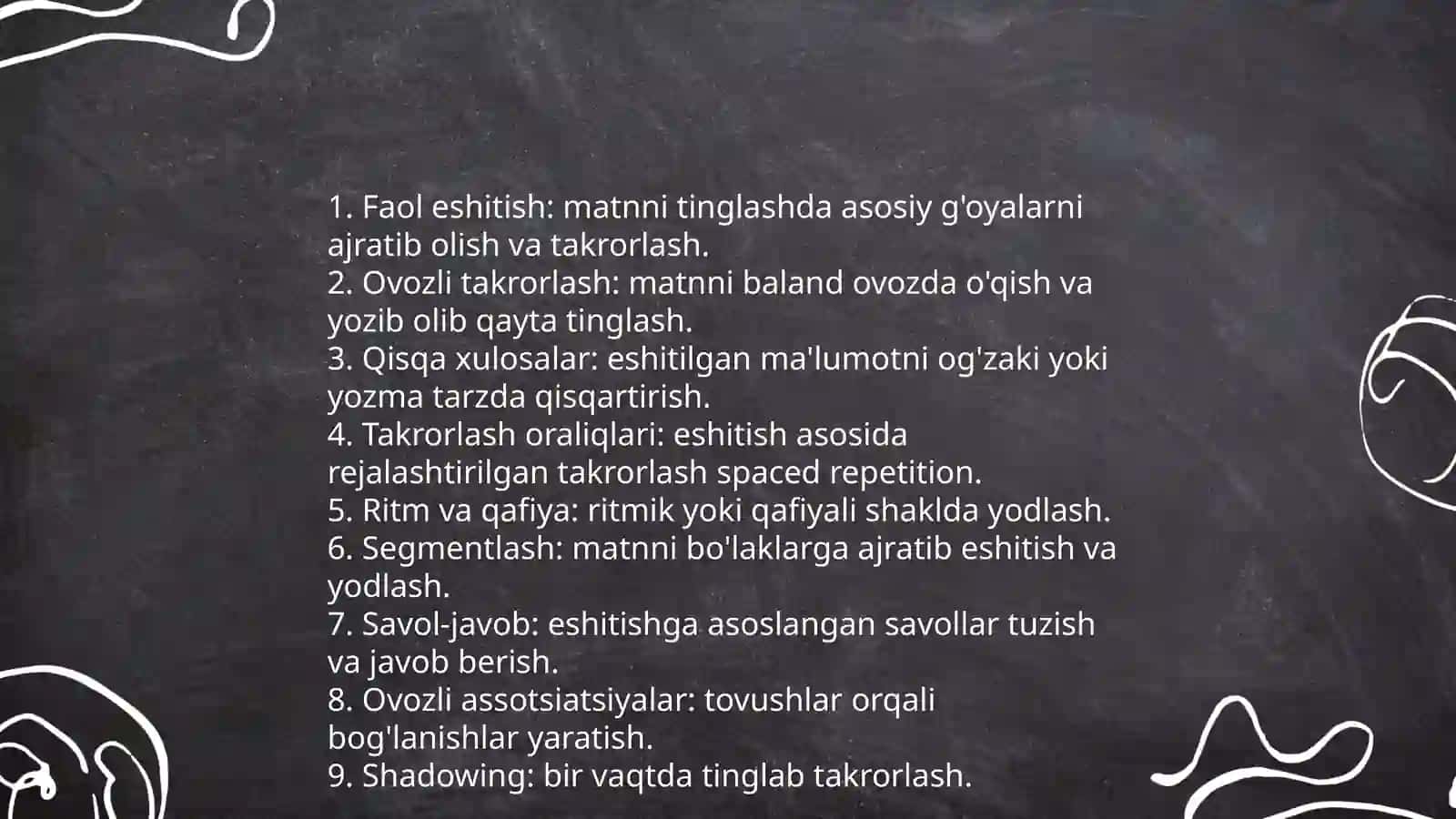 O'qish jarayonida vizual xotirani rivojlantirish texnikalari 4
