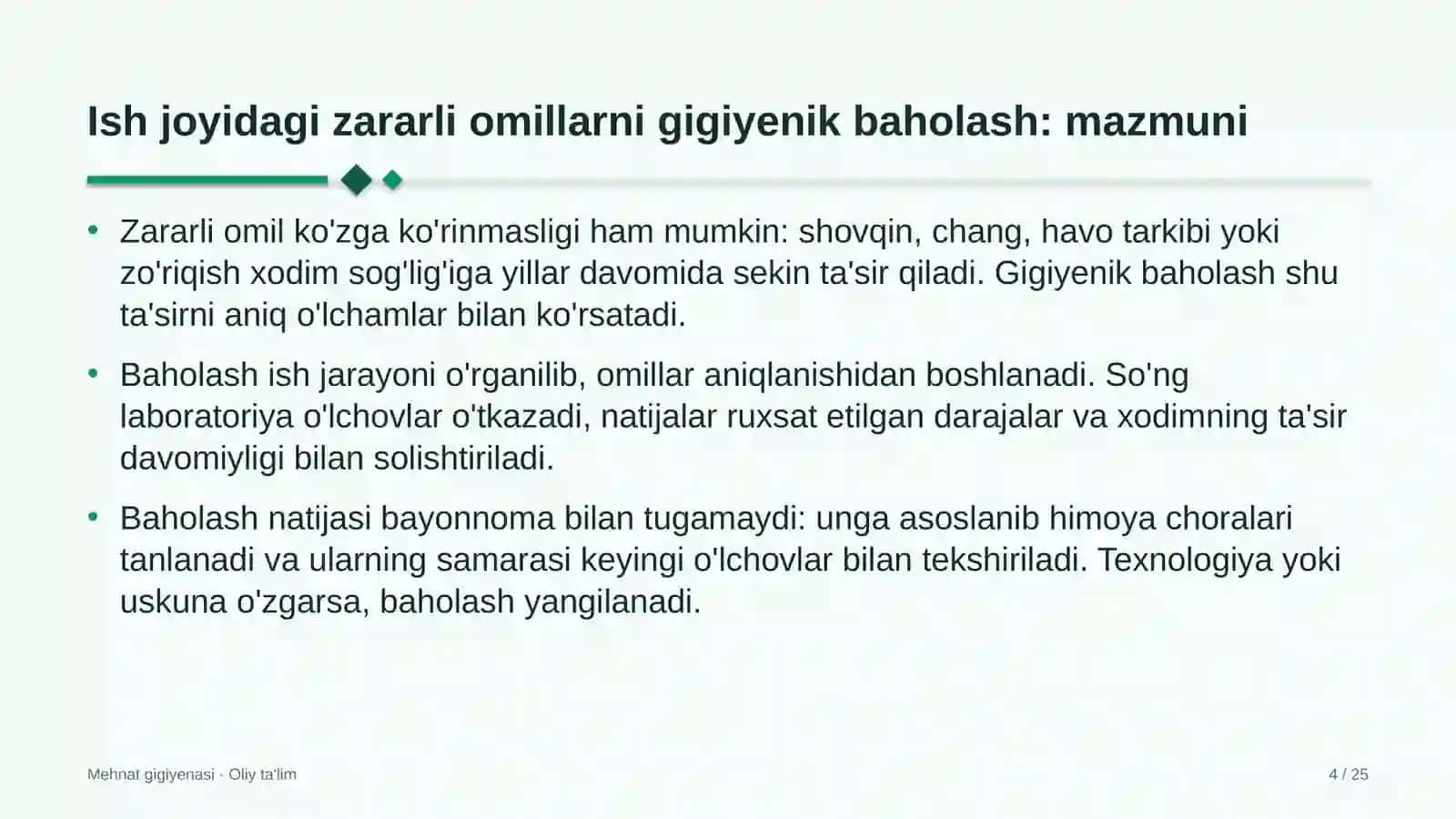 Dukkakli ekinlar yetishtirishda ish joyidagi zararli omillarni gigiyenik baholash 4