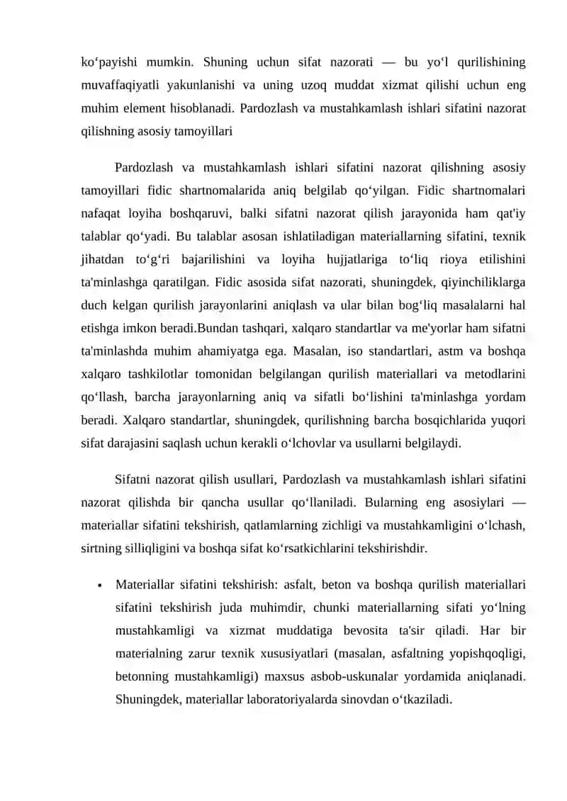 Pardozlash va mustahkamlash ishlari sifatini nazorat qilish 4