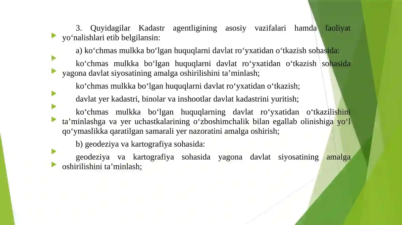 Ko‘chmas mulkka doir normativ – huquqiy hujjatlar bilan tanishish 4
