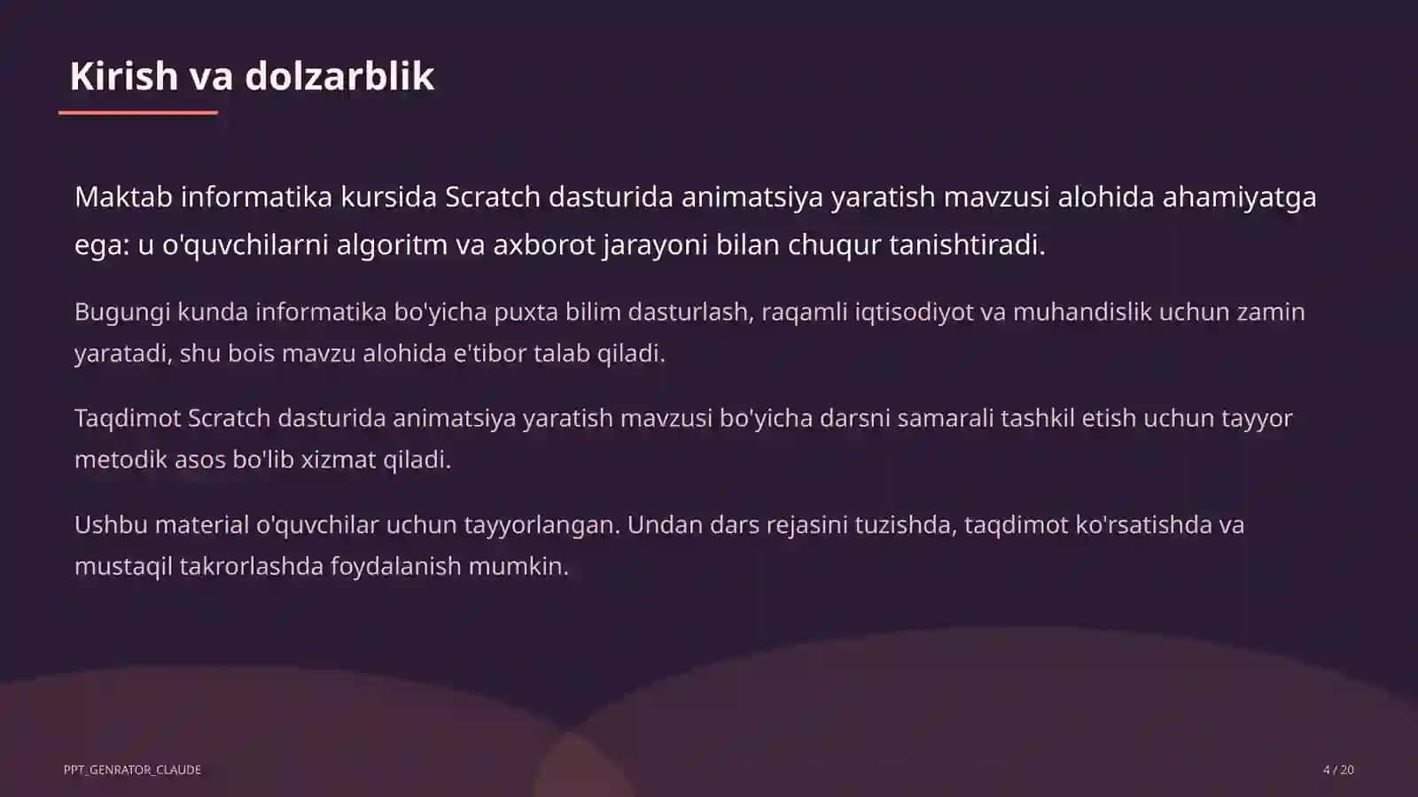 Scratch dasturida animatsiya yaratish (6-sinf) 4