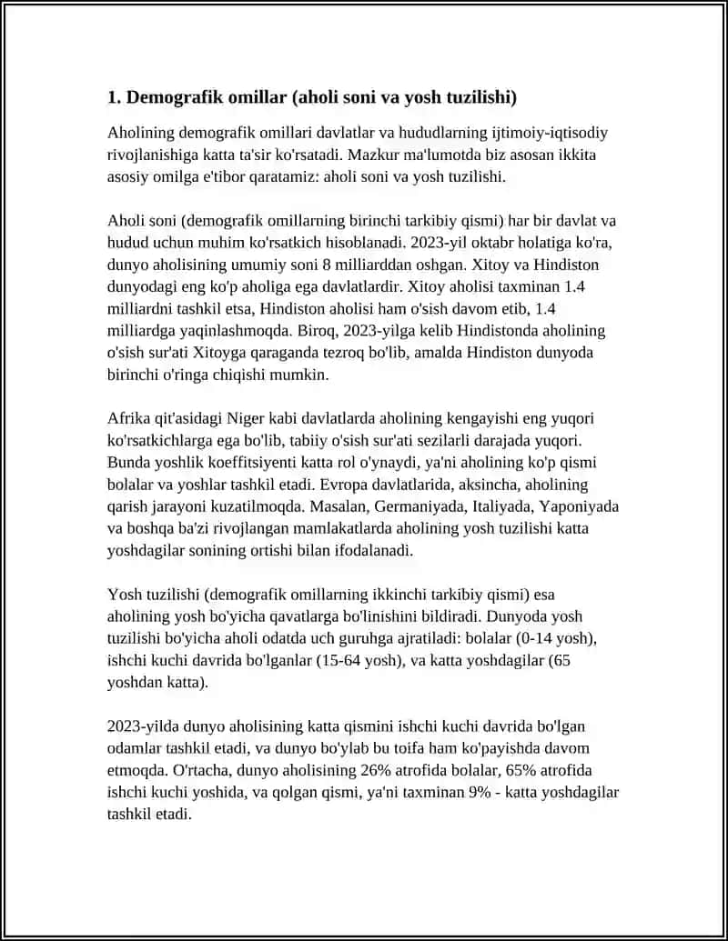 ISHCHI KUCHIGA TALAB VA TAKLIF UNI ANIQLOVCHI OMILLAR 4