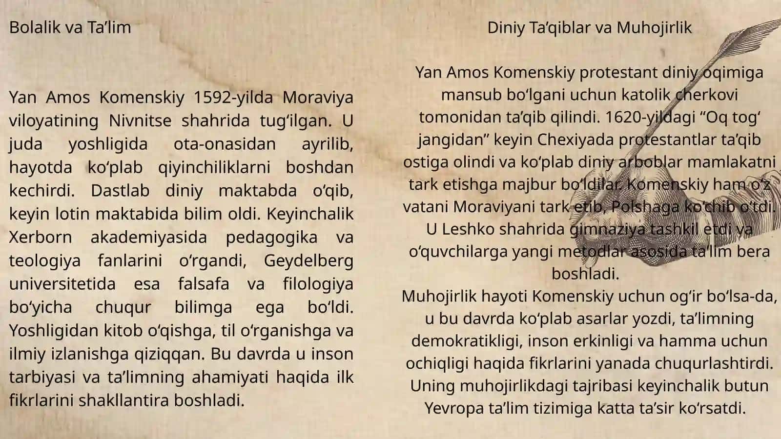 Komenskiy shaxsiyati va tarixiy davr haqida umumiy ma’lumot 4