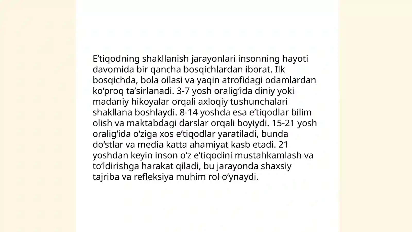 Dalillash va ishonch- eʼtiqodning shakllanish jarayoni 4