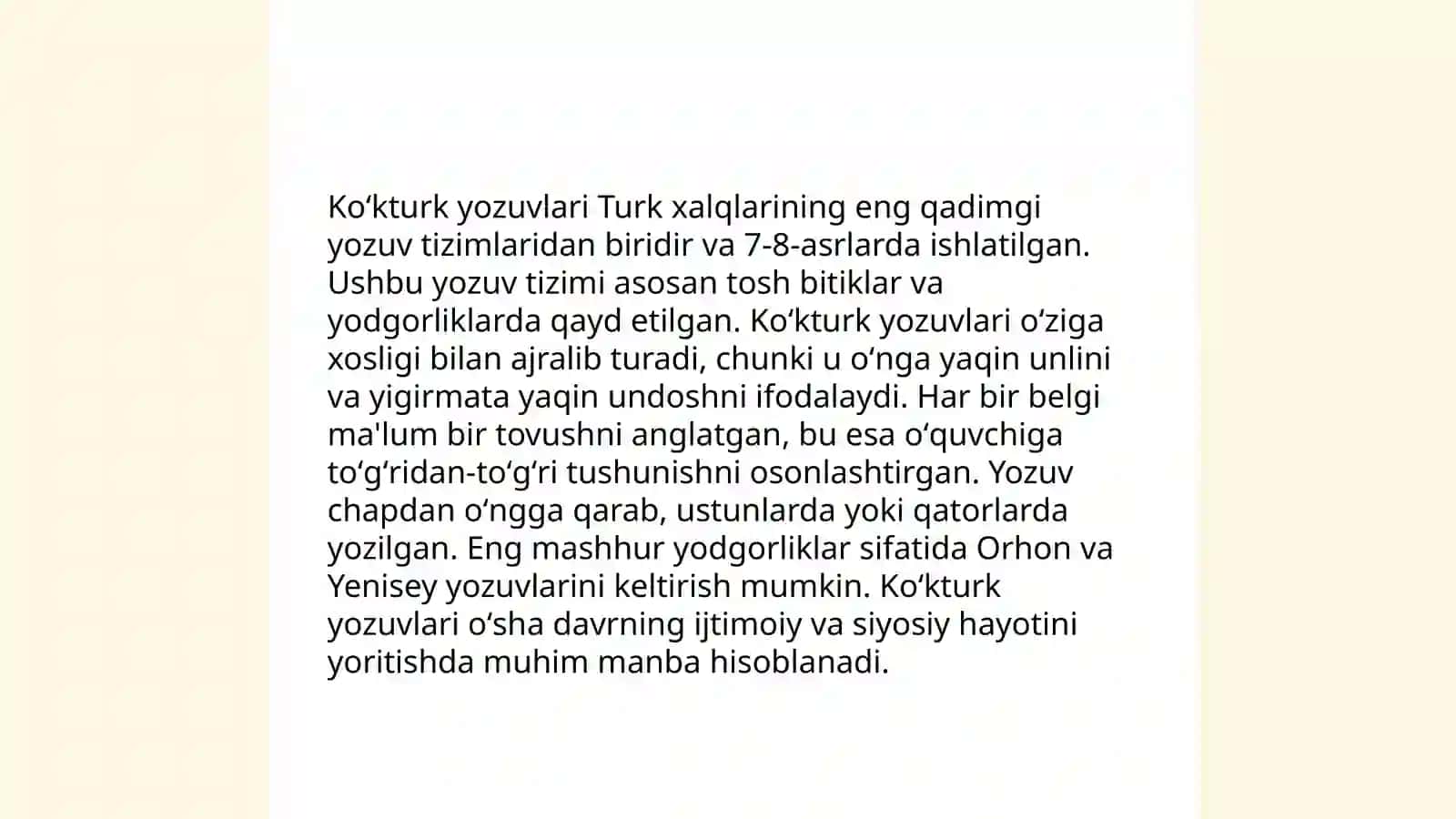 Oʻzbekistonda topilgan koʻkturk yozuvi yodgorliklari 4