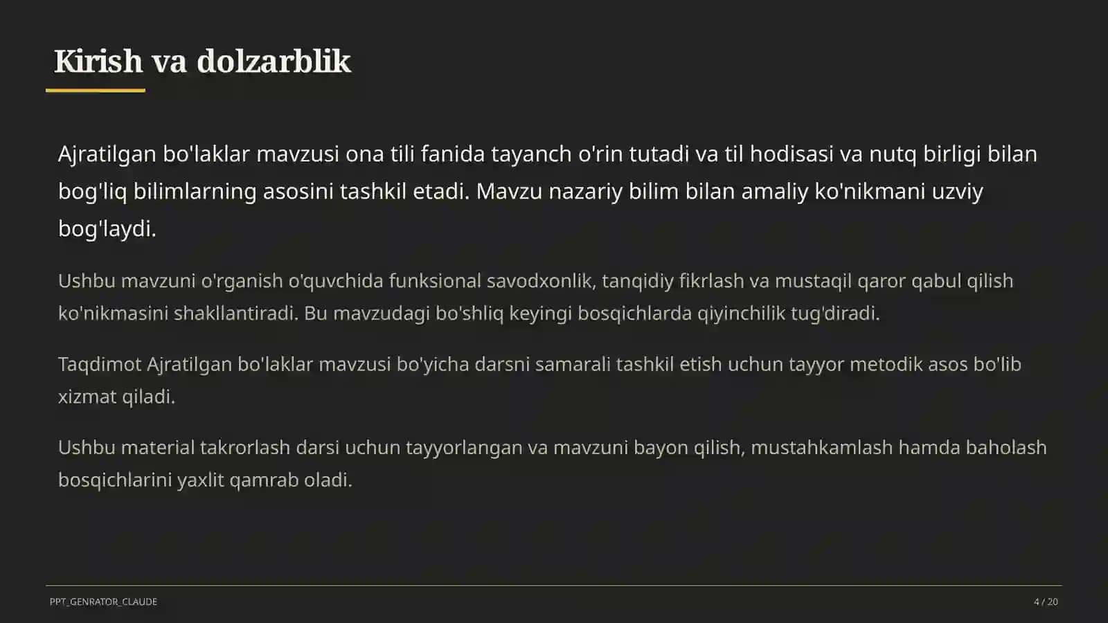 Ajratilgan bo'laklar (8-sinf) 4