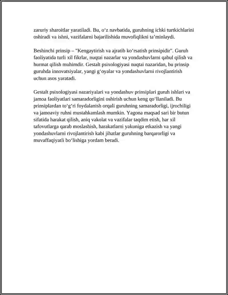 Guruh faoliyatida geshtalt yondashuv 4