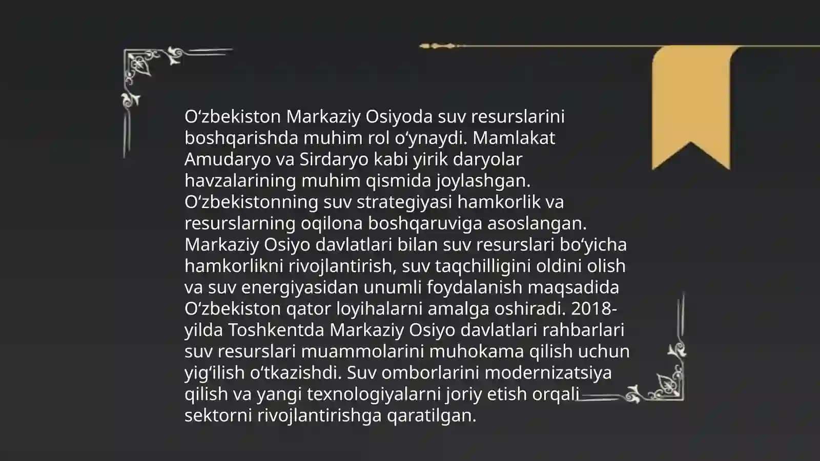 Oʻzbekistonning Markaziy Osiyoda tinchlik va barqarorlikni taʼminlashdagi oʻrni 4