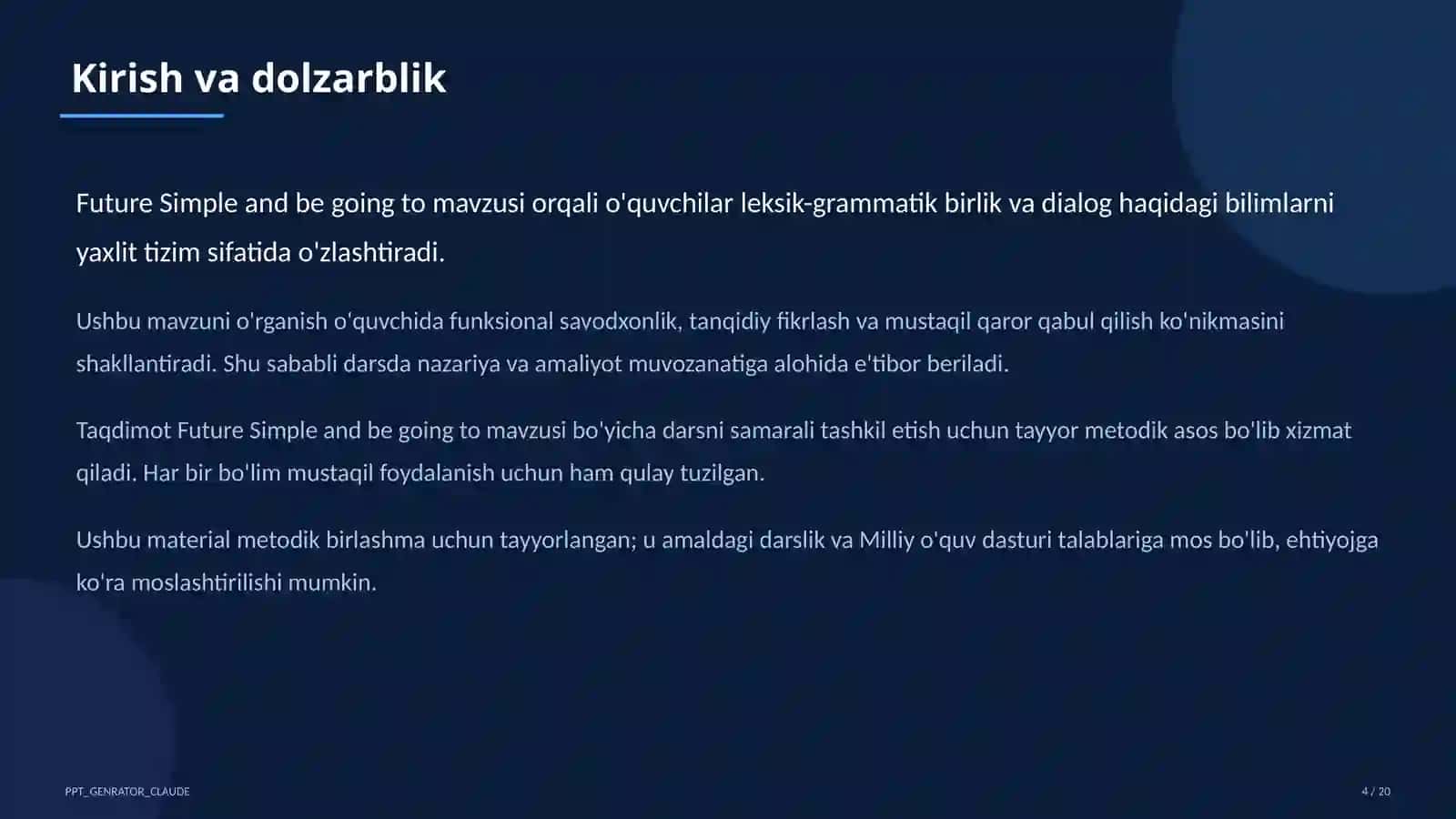 Future Simple and be going to (7-sinf) 4