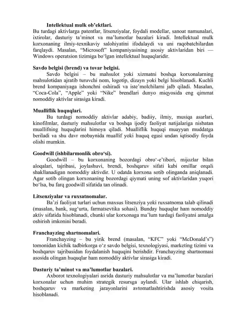 Nomoddiy aktivlarga amortizatsiya hisoblash 4
