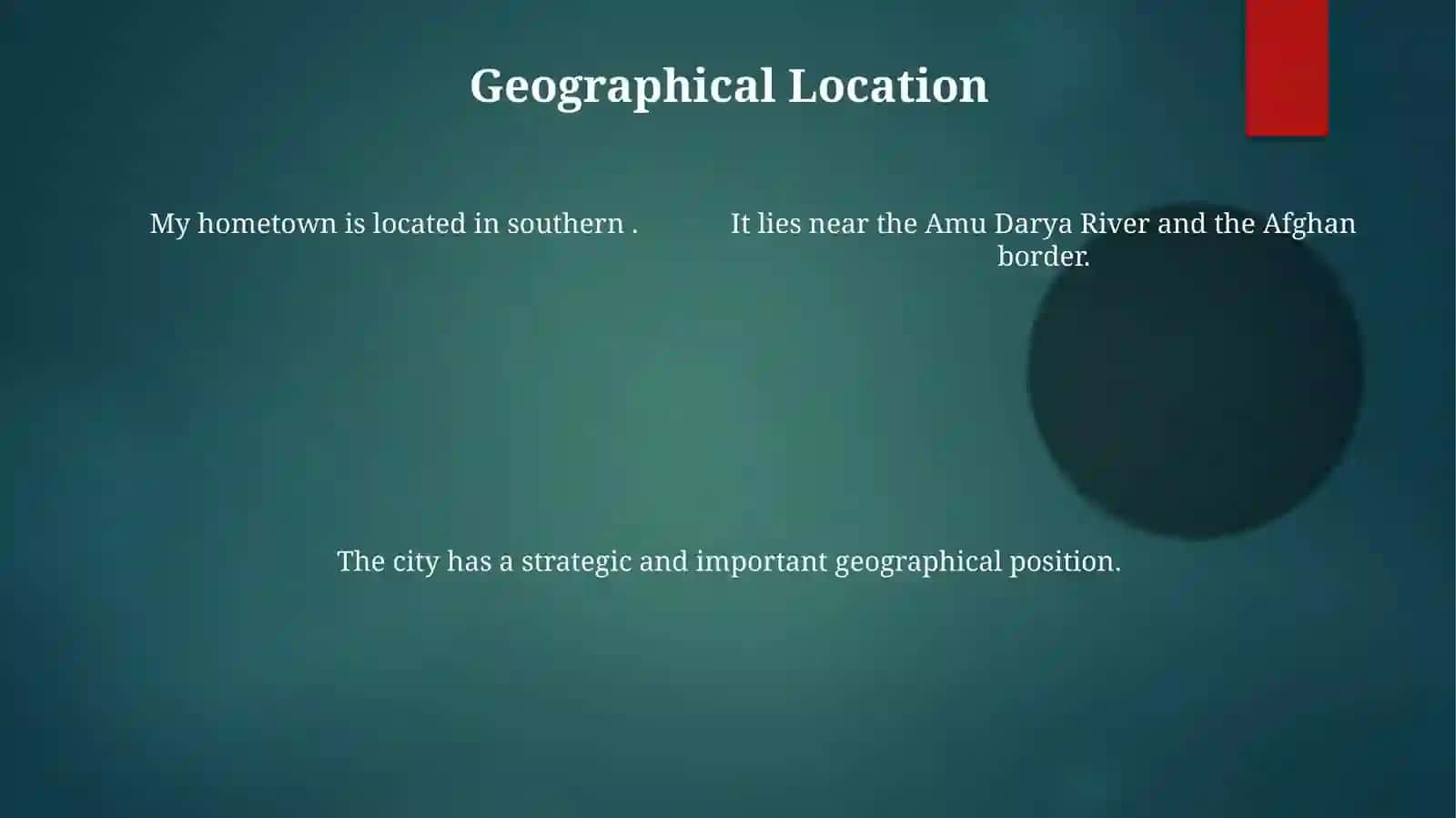 Presentation on "My Native Town" 4