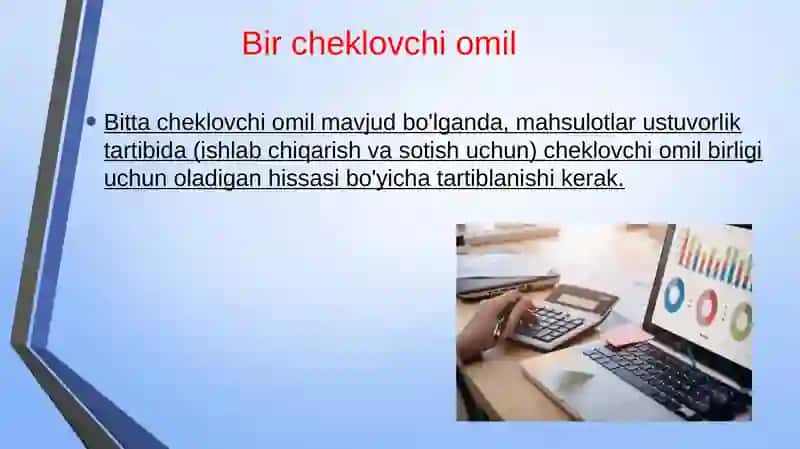 Cheklovchi omillar 4