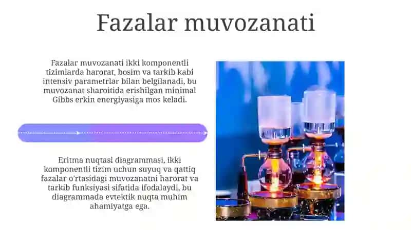 Ikki komponentli tizimlarda faza muvazanati 4