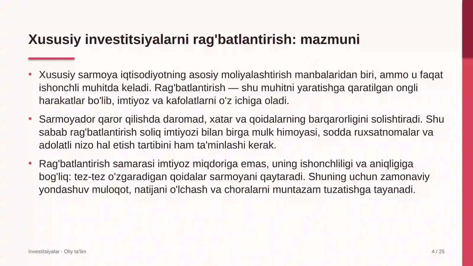 Axborot agentliklarida xususiy investitsiyalarni rag'batlantirish 4