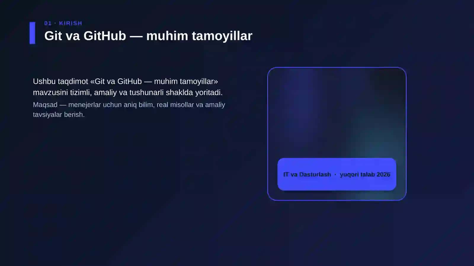 Git va GitHub — muhim tamoyillar 4