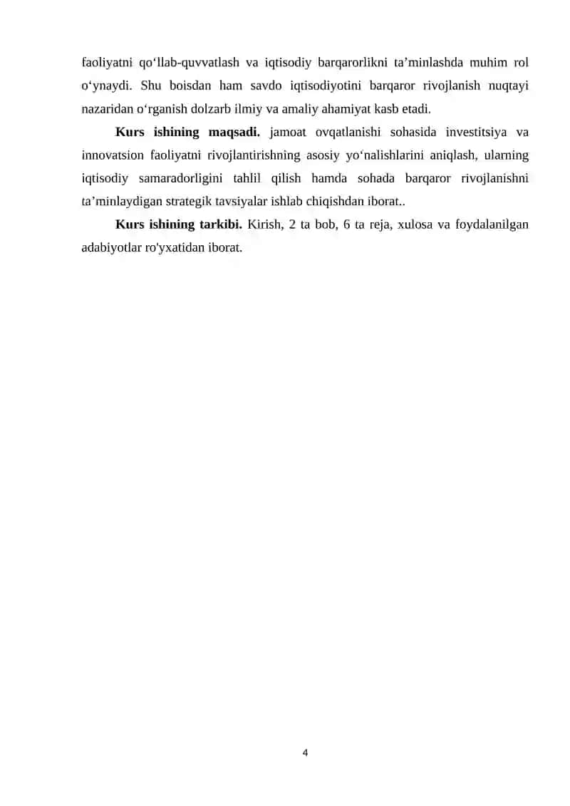 Investitsiya va innovatsion faoliyatni rivojlantirish yo‘nalishlari 4