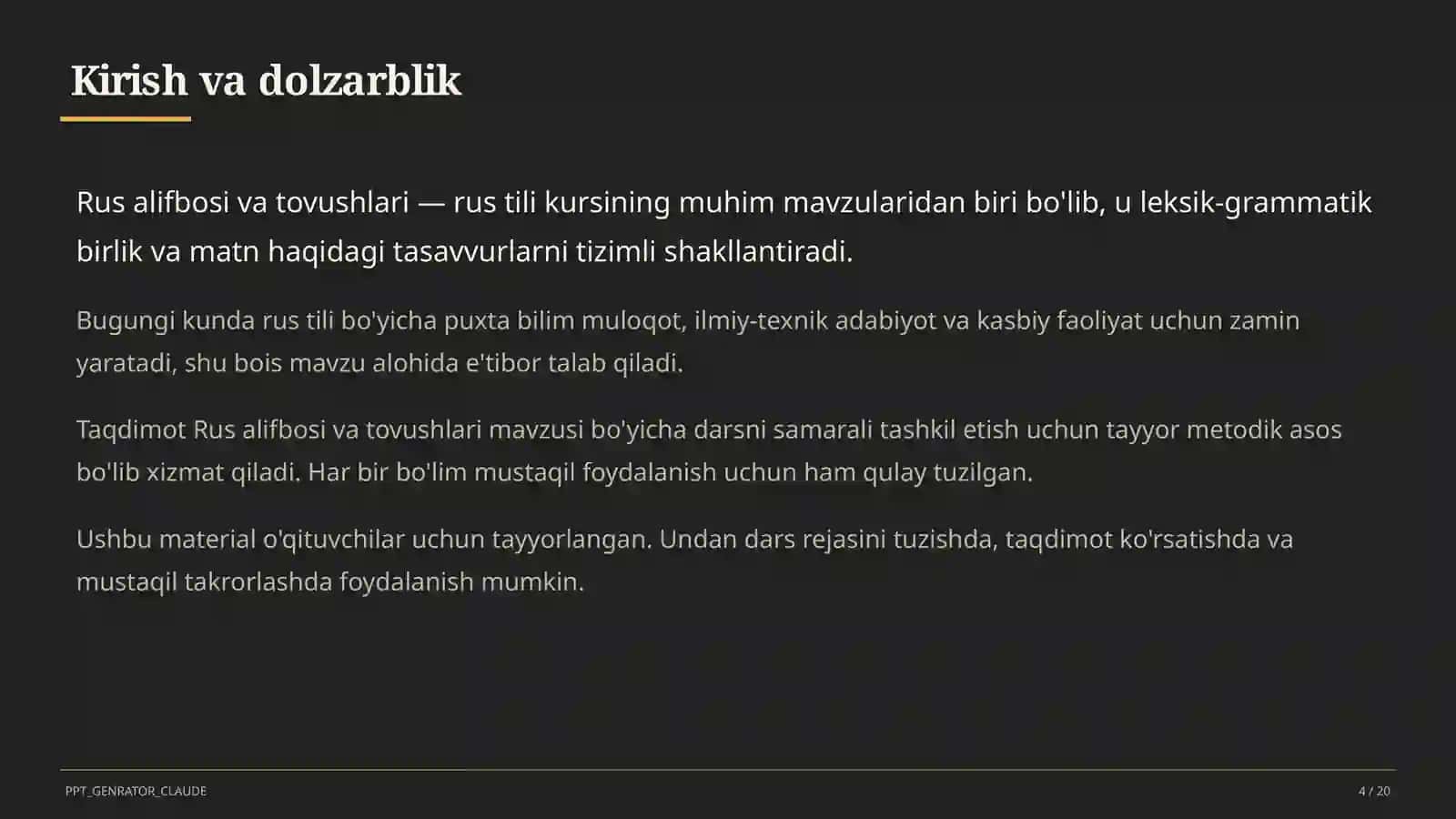 Rus alifbosi va tovushlari (2-sinf) 4