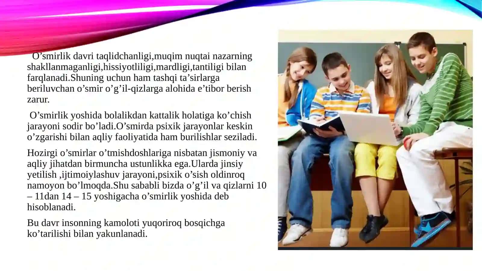 Ruxshona Boboqulova - O'smirlik Davri Psixologiyasi 4