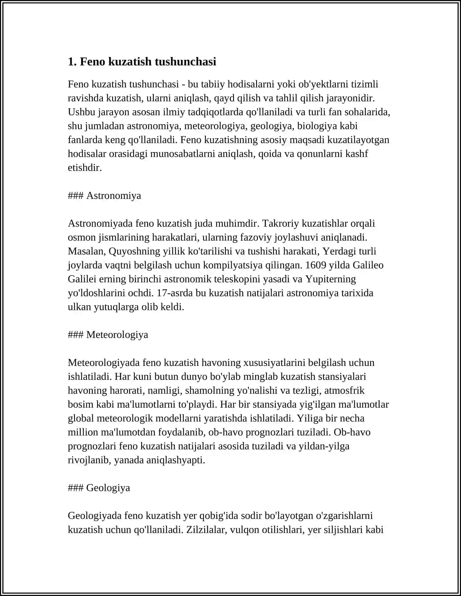 FENO KUZATUVNING MAQSADI VA UNI O'TKAZISHNING TASHKIL ETISH ASOSLARI 4