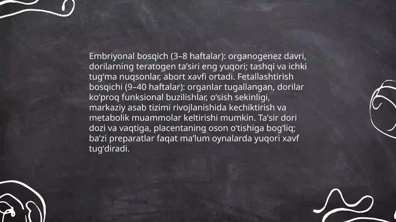 Dori vositalarning homilaga tasiri 4