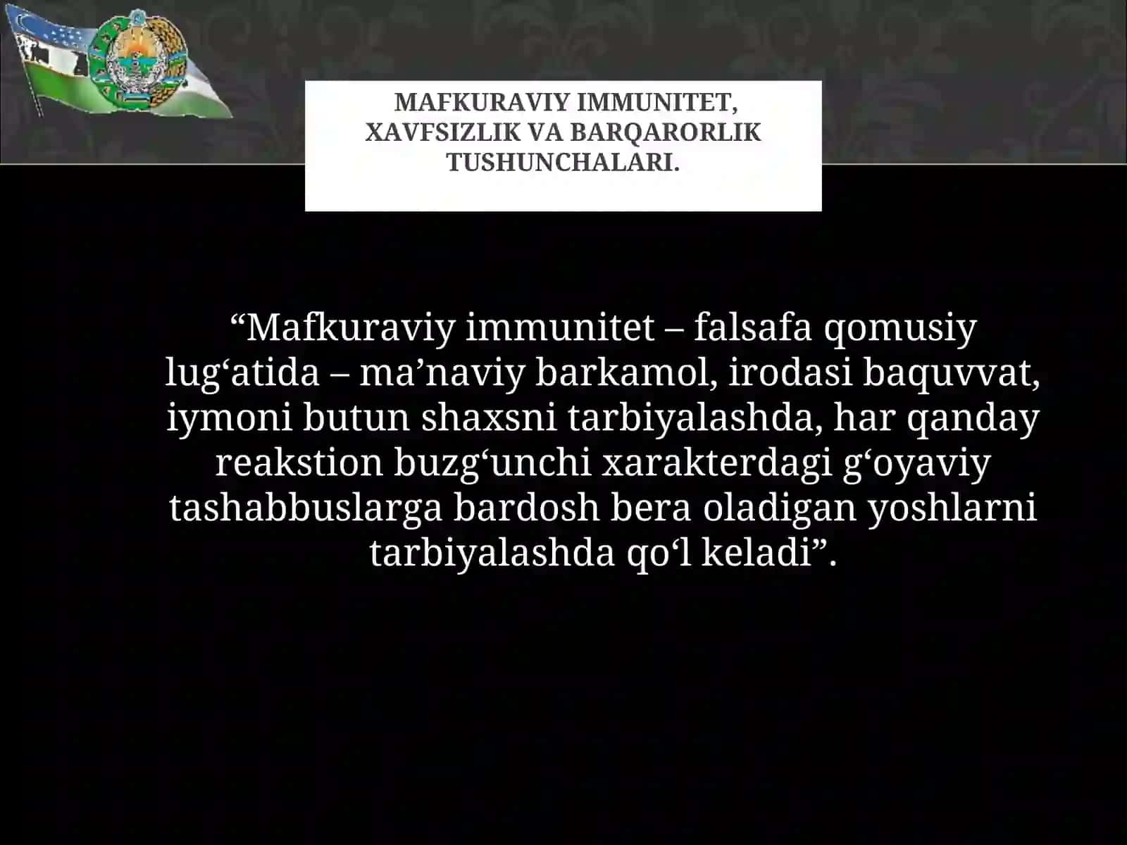 MAFKURAVIY IMMUNITET VA XAVFSIZLIK TUSHUNCHALARI 4