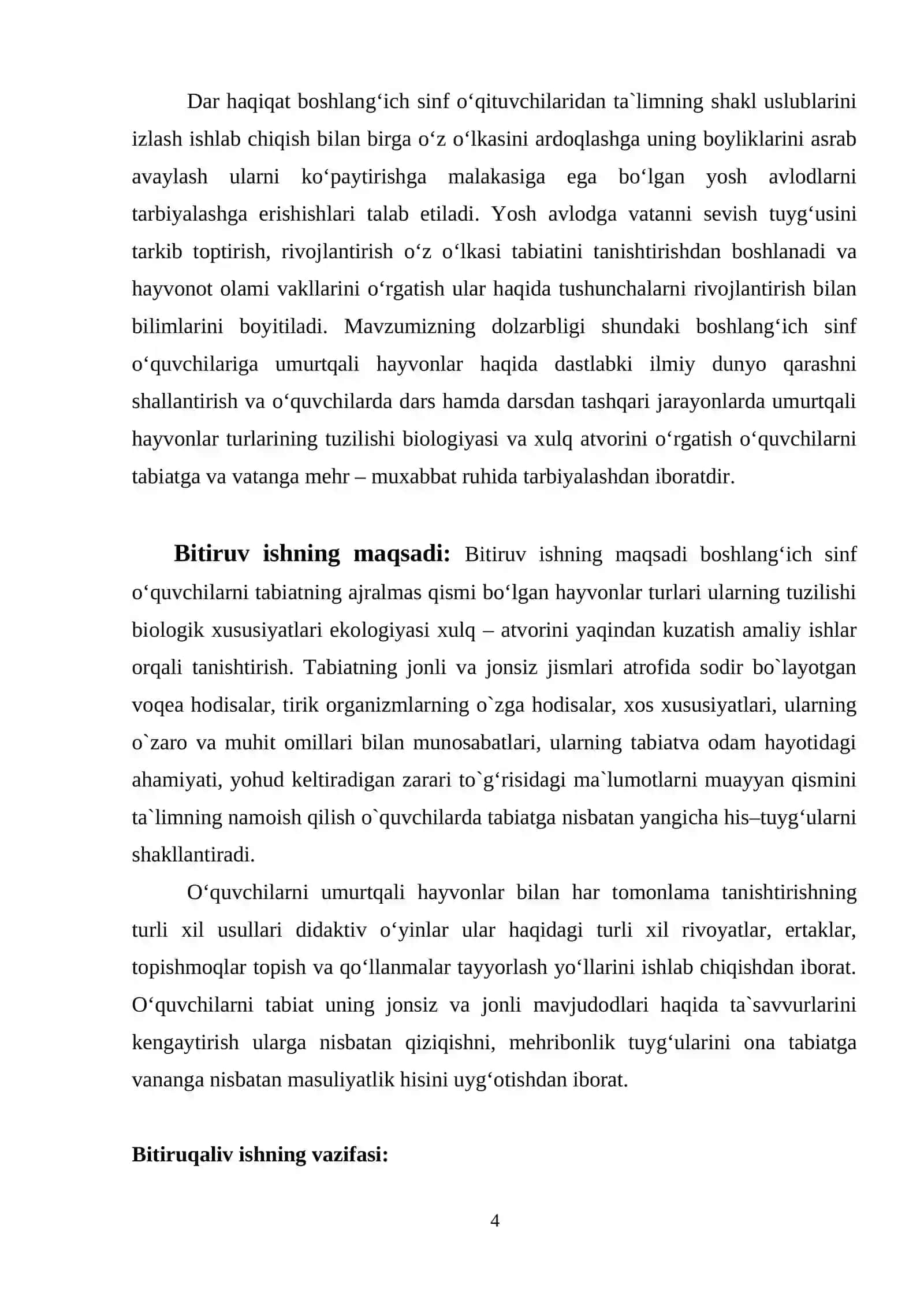 Boshlang‘ich sinf o‘quvchilarini umurtqali hayvonlar bilan tanishtirishning metodlari 4