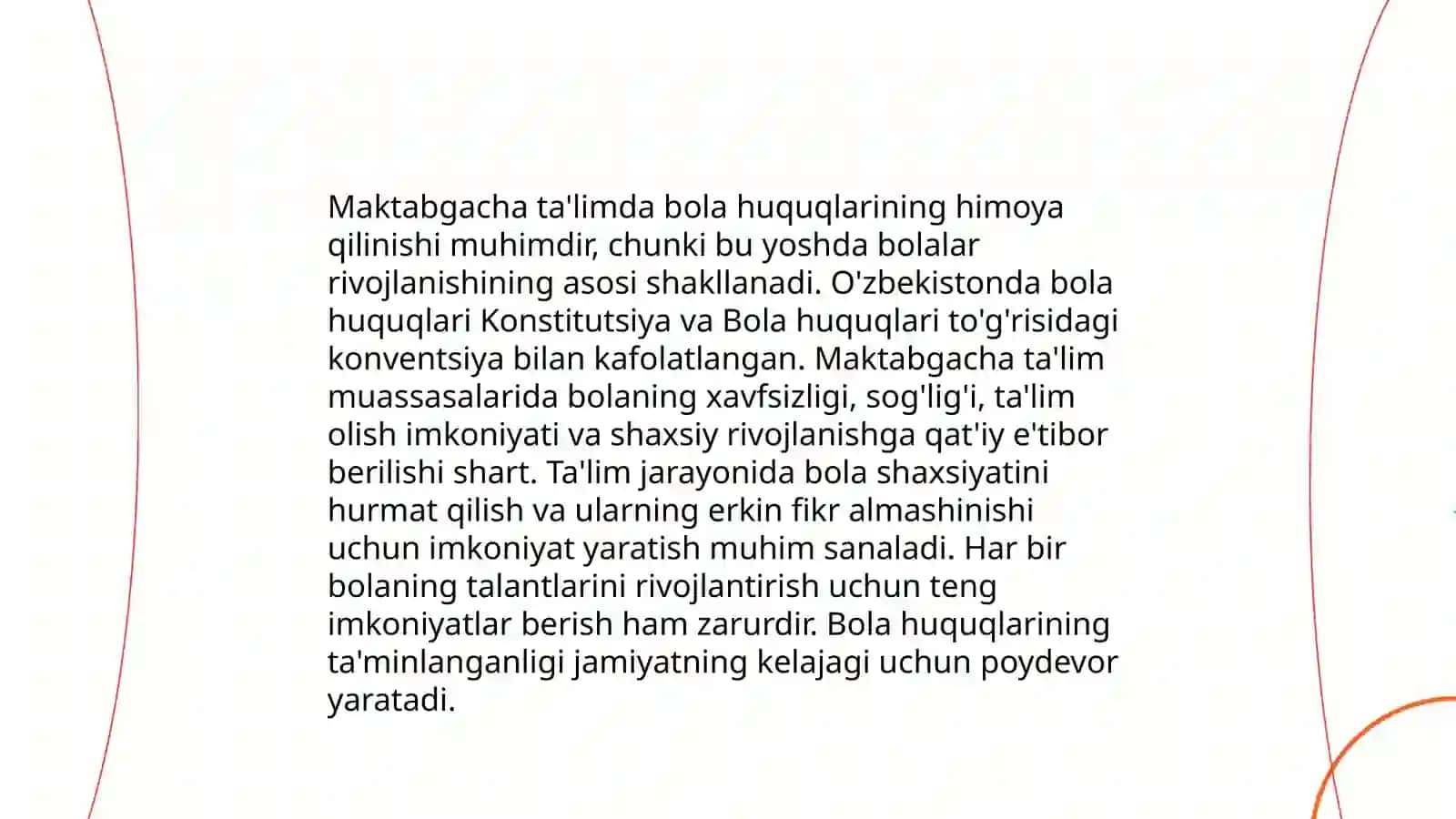 Bola huquqlari tog'risidagi BMT Konvensiyasi asoslari 4