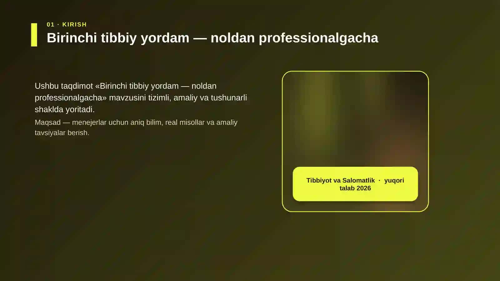 Birinchi tibbiy yordam — noldan professionalgacha 4