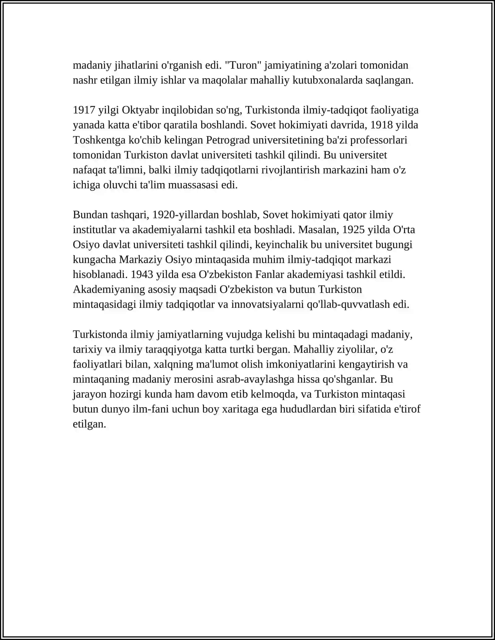 TURKISTONDA DASTLABKI ILMIY JAMIYATLARNING TASHKIL ETILISHI 4