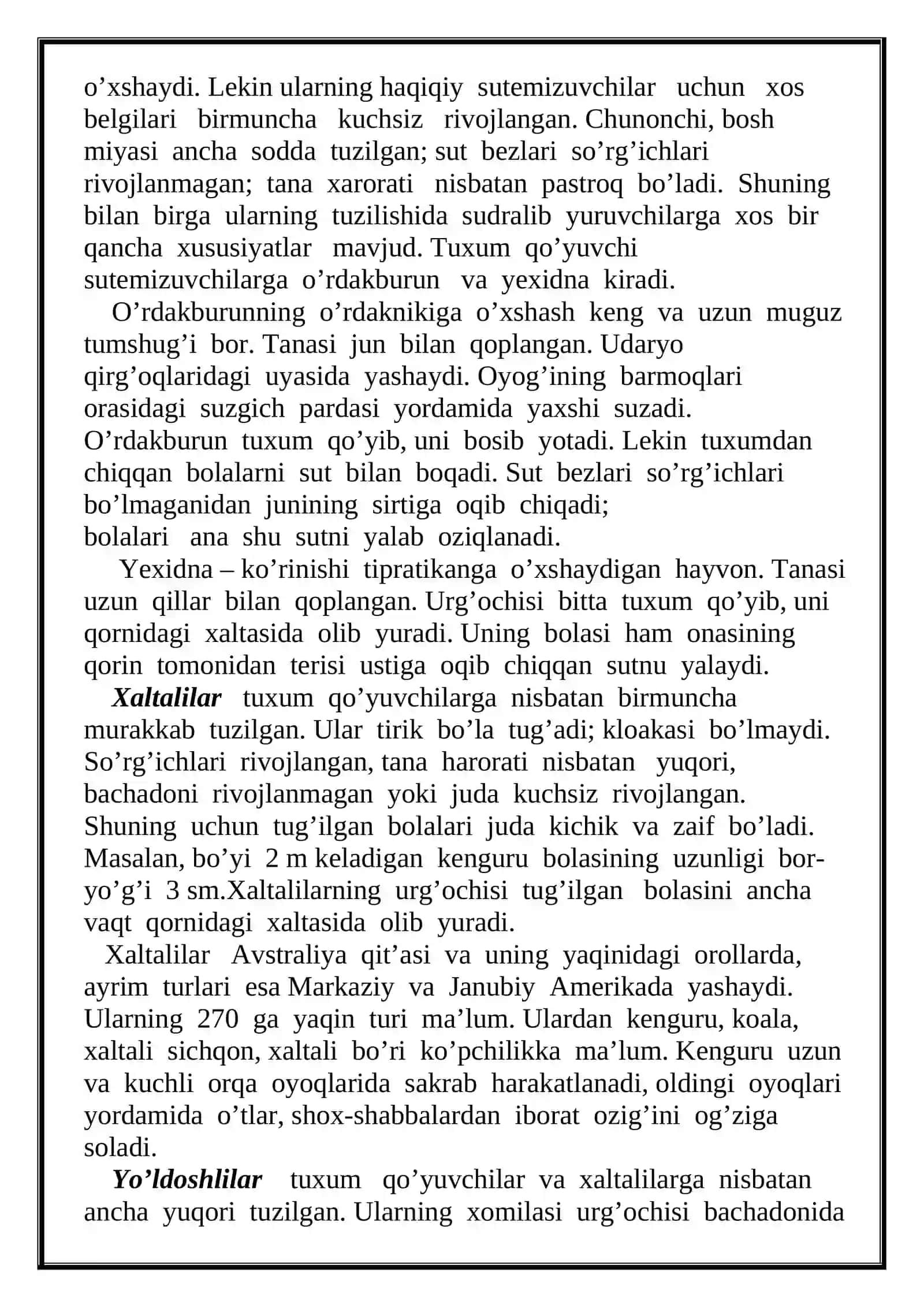 Sutemizuvchilarning ko’payishi, rivojlanishi va kelib chiqishi 4