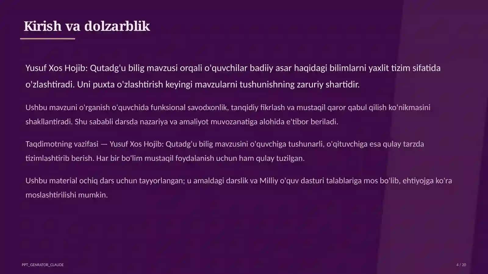 Qutadg'u bilig (6-sinf) 4