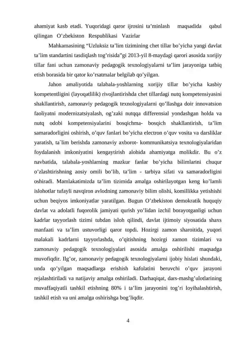 Chet tilini o’qitish metodlari 4