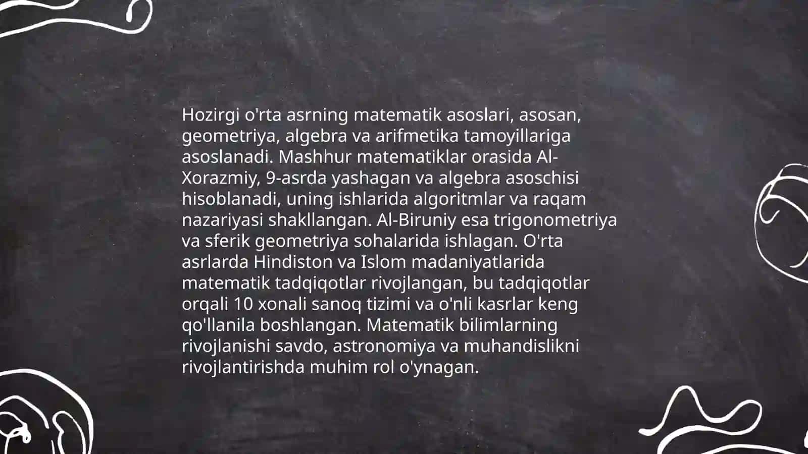 Òrta asr sharq allomalarining matematikaga qòshgan hissalari 4
