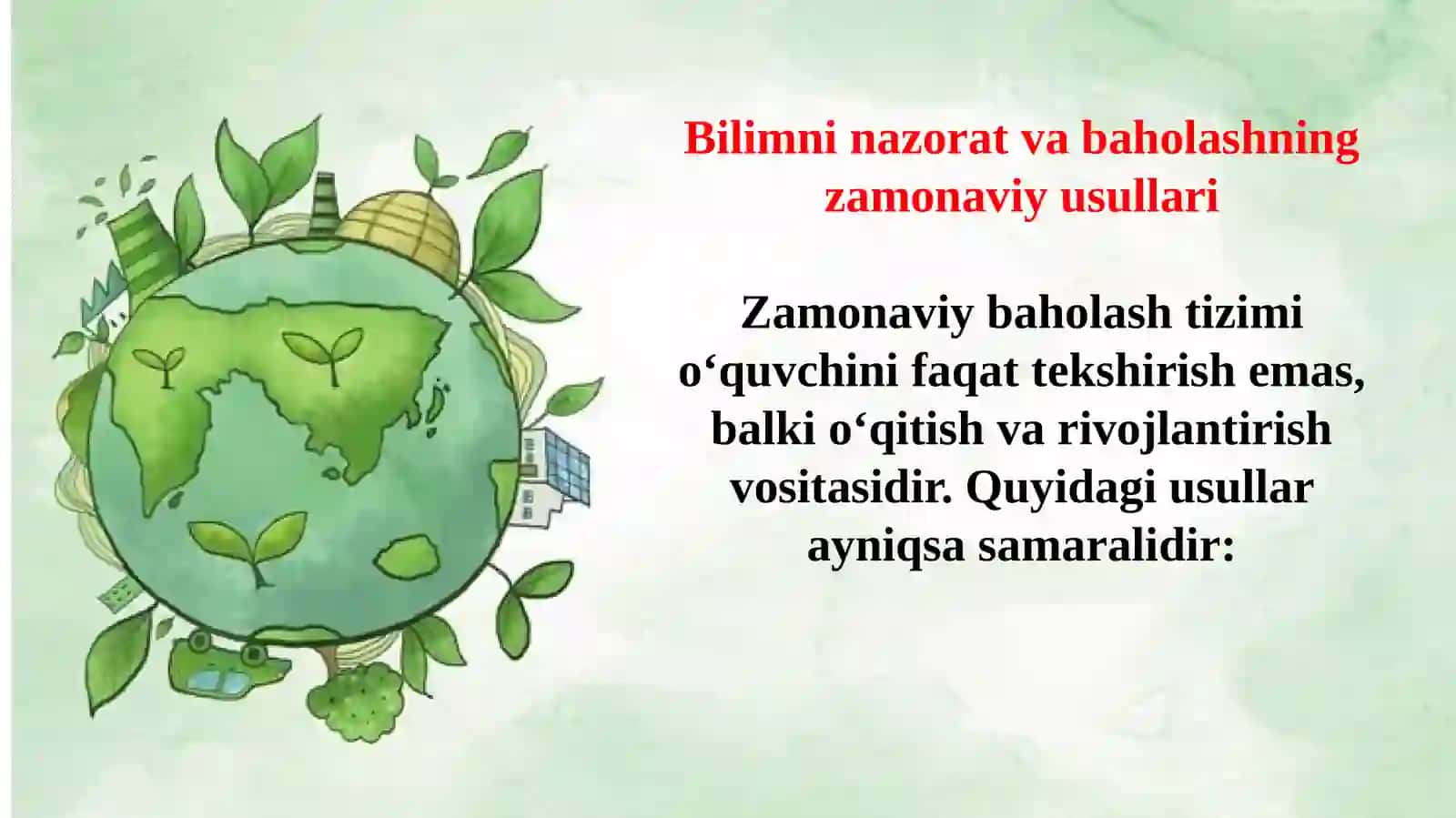 Boshlang'ich ta'lim tabiiy fanlar darslarida o'quvchilar bilimini nazorat va baholashning zamonaviy usullari. Sinf va sinfdan tashqari mashg'ulotlarda o'yinlarni qo'llash metodikasi 4