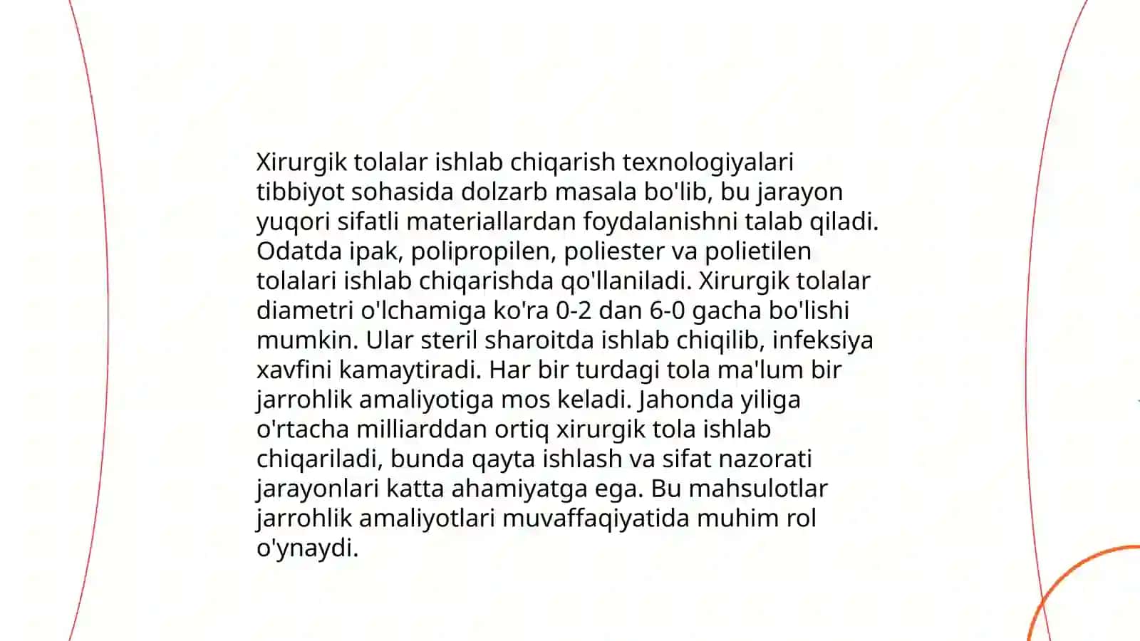 Xirurgik tolalar ishlab chiqarish 4