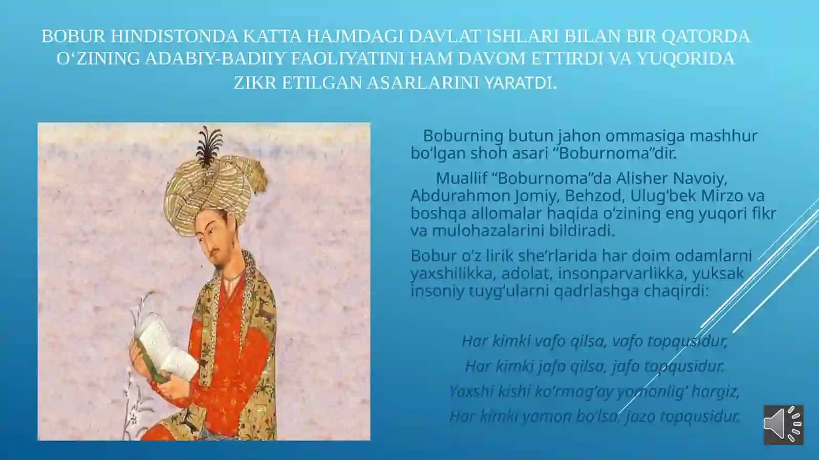 Z.M.Bobur hayoti va ijodi 4