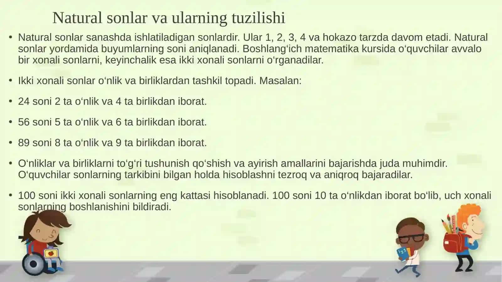 100 ICHIDA QO‘SHISH VA AYIRISH 4