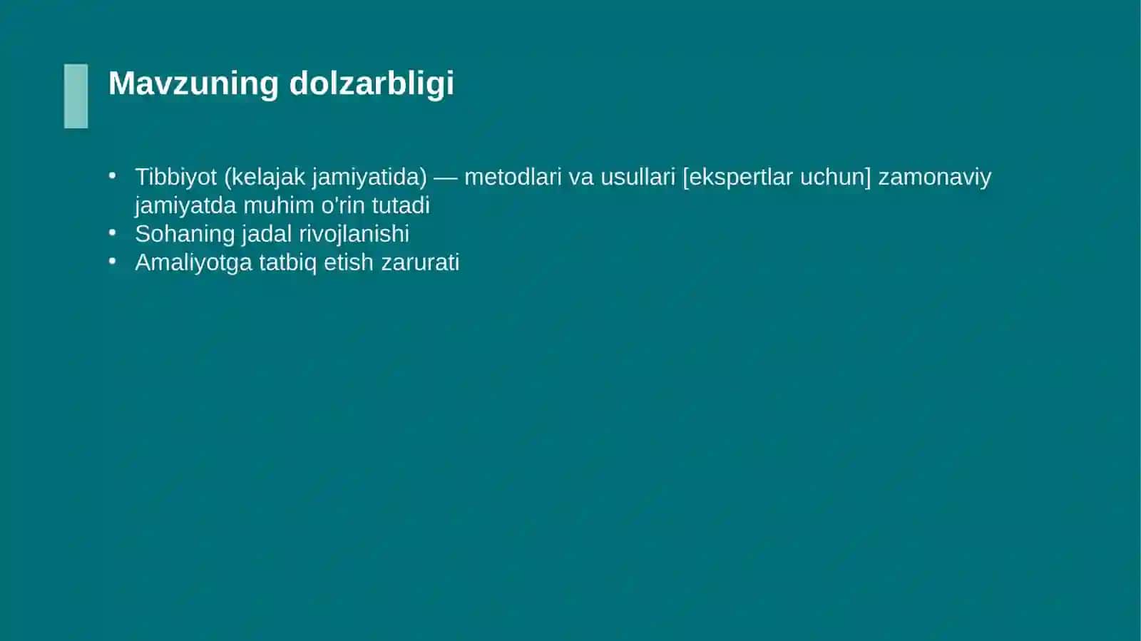 Tibbiyot (kelajak jamiyatida) — metodlari va usullari [ekspertlar uchun] 4