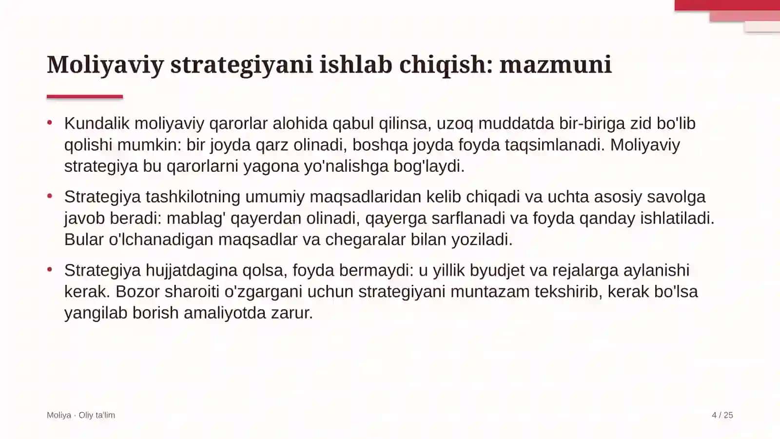 un yorma sanoatida moliyaviy strategiyani ishlab chiqish 6650 4