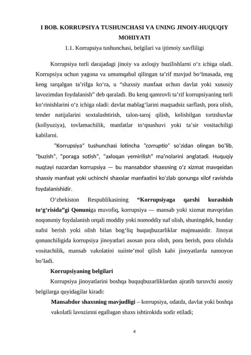 O'zbekiston jinoyat qonunchiligida karrupsiya jinoyatlari 4