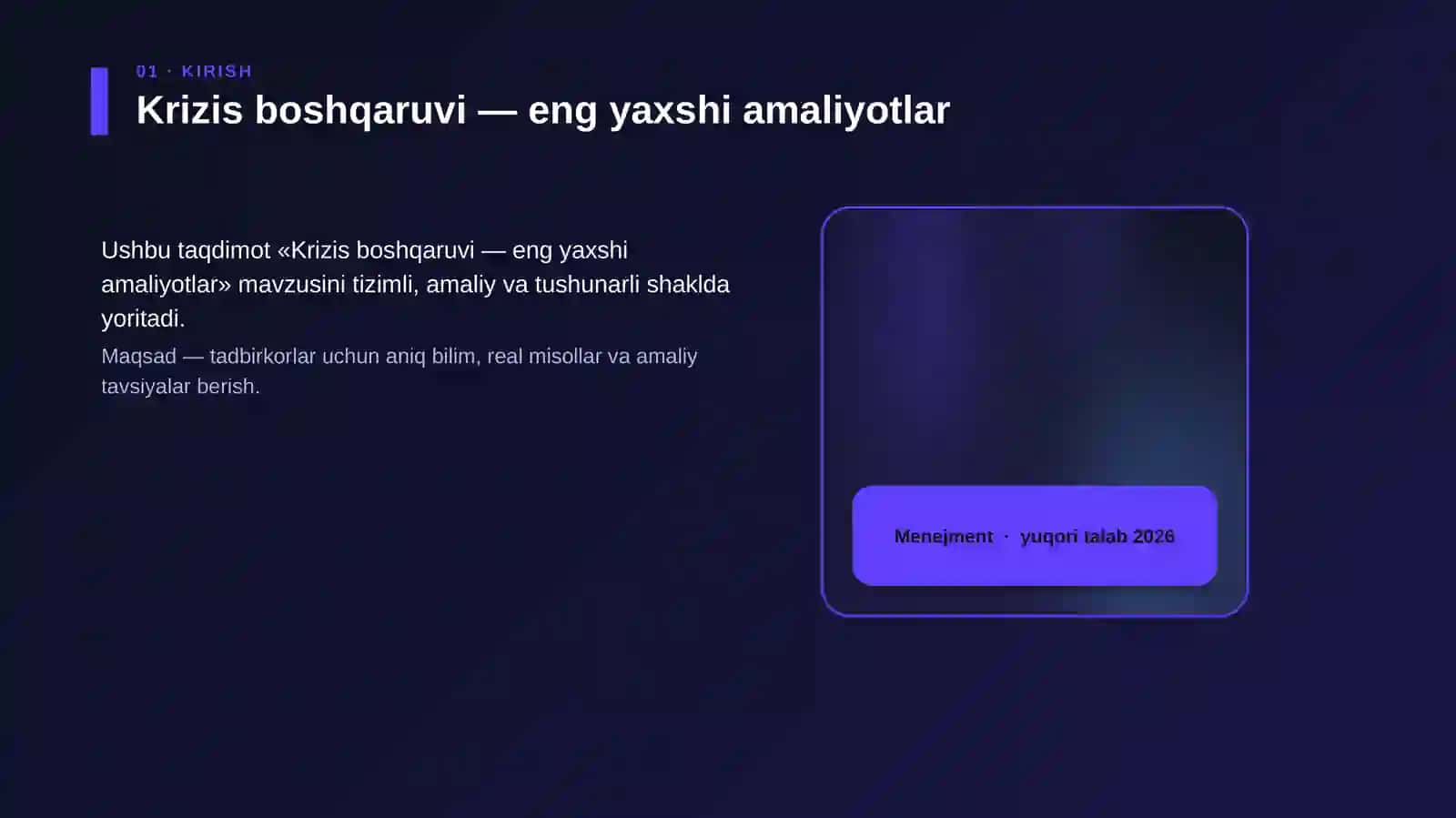 Krizis boshqaruvi — eng yaxshi amaliyotlar 4