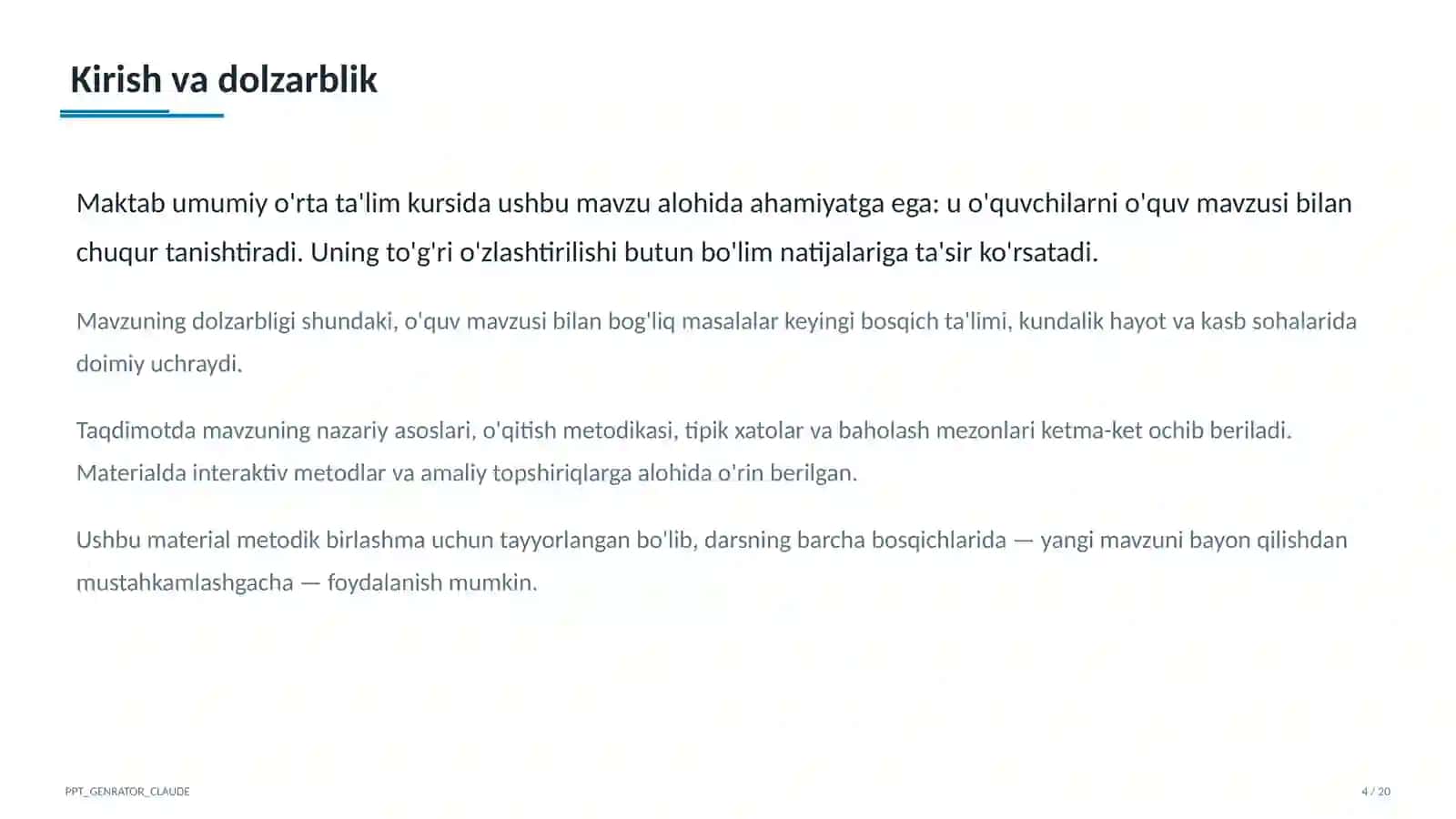 Geografiya 11-sinfgacha: o'lkashunoslik loyihalari va xarita bilan ishlash 4