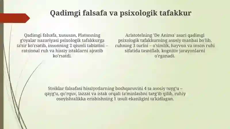 Antik davr psixologiyasi 4