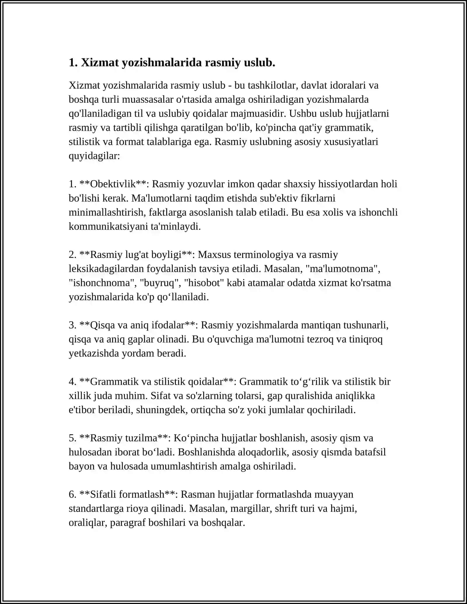 XIZMAT YOZISHMALARINI YOZISHDAGI MUAMMOLAR 4