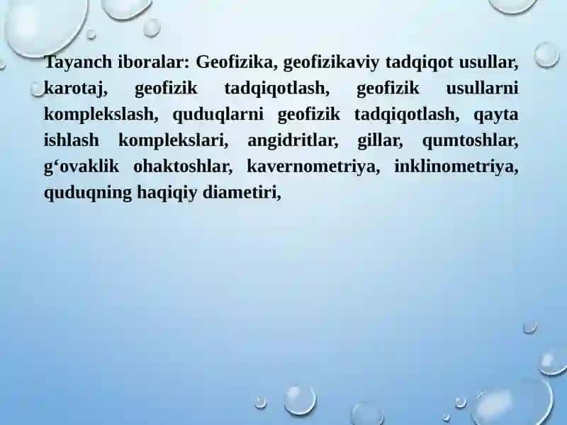 QARSHI MUHANDISLIK IQTISODIYOTINSTITUTI NEFT VA GAZ FAKULTETI NEFT VA GAZ ISHI KAFEDRASI OCHIQ DARS 4