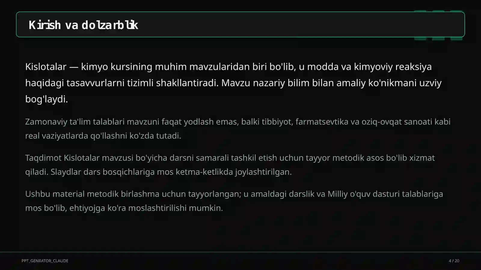 Kislotalar (8-sinf) 4