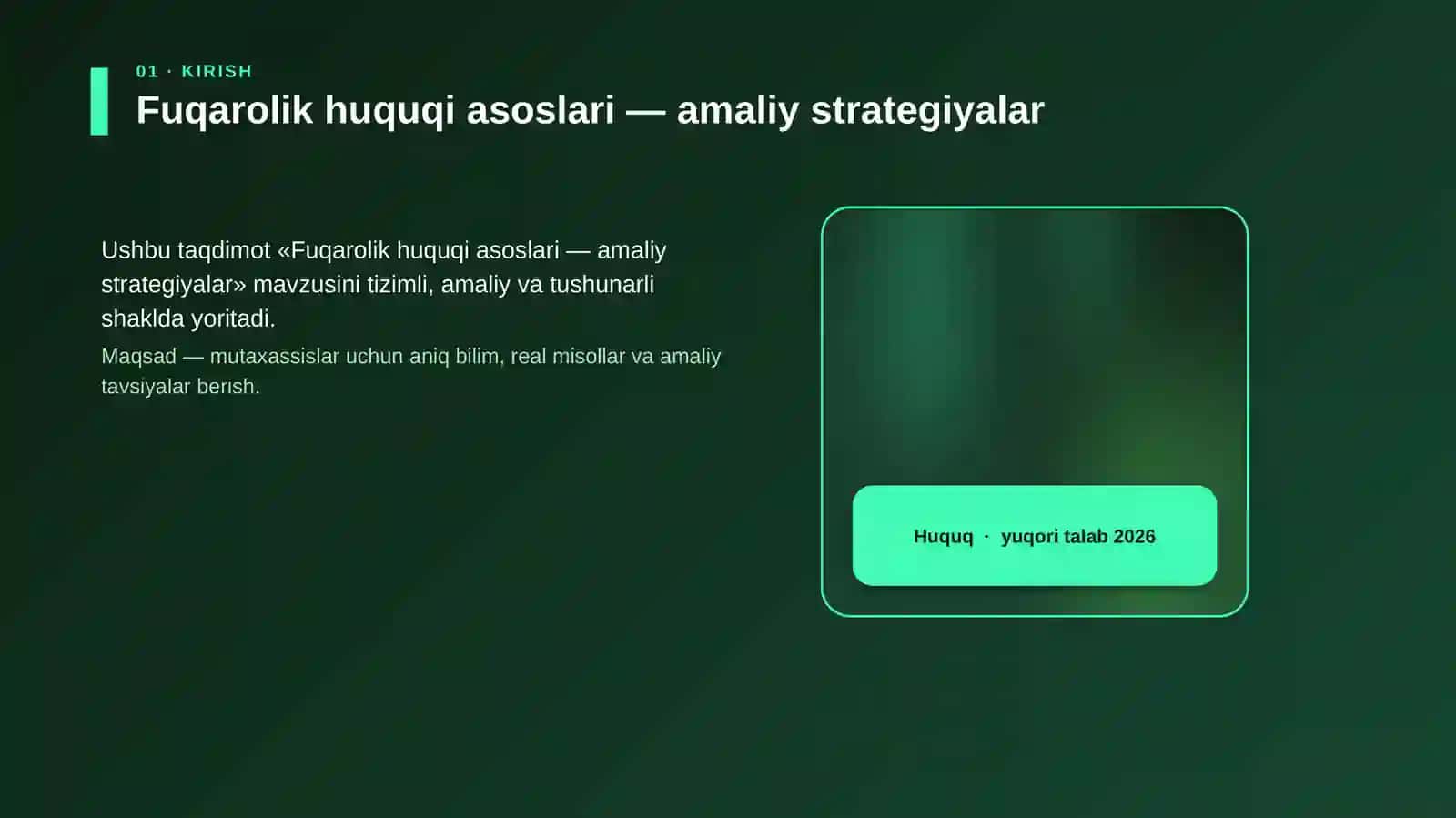 Fuqarolik huquqi asoslari — amaliy strategiyalar 4