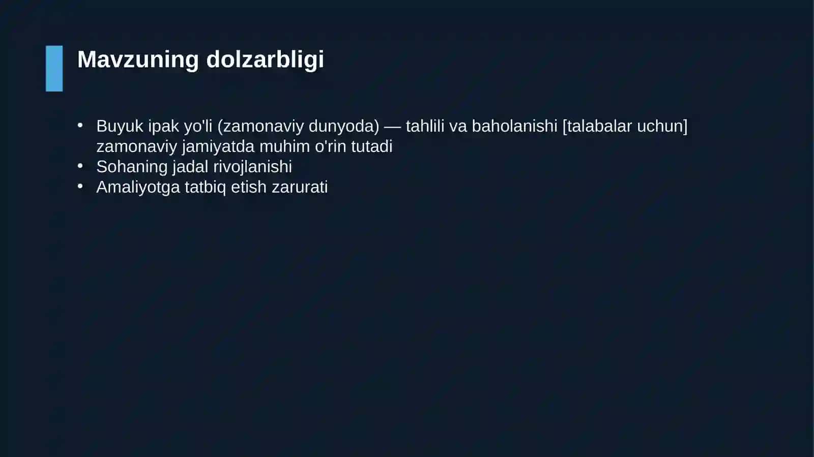 Buyuk ipak yo'li (zamonaviy dunyoda) — tahlili va baholanishi [talabalar uchun] 4